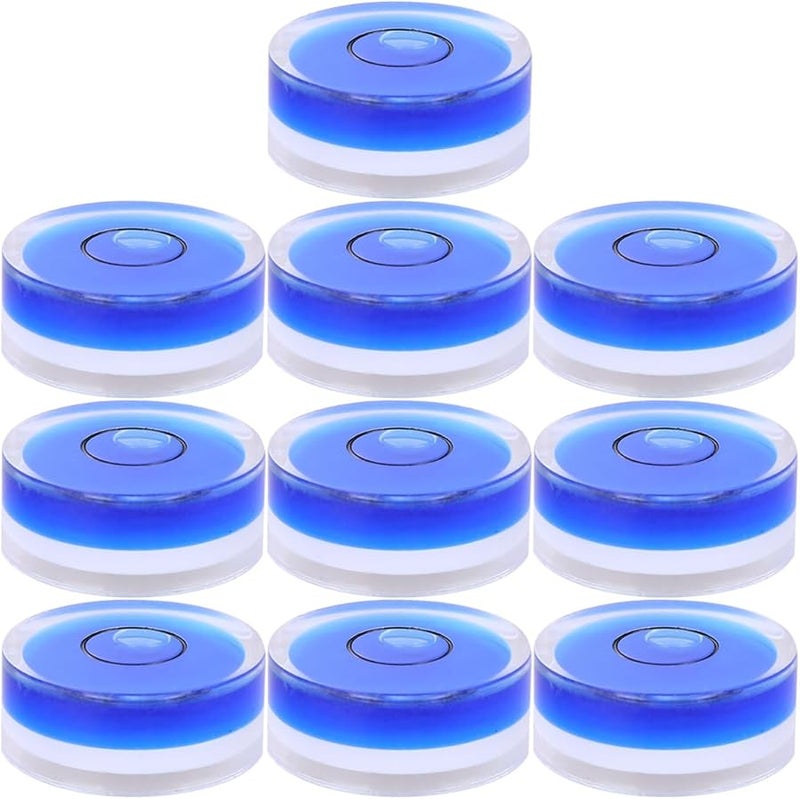 مستوى فقاعي أكريليك أزرق 25 × 10 مم 10 قطع - مستوى روح عالمي لمعايرة قياس الأسطح - Image 1